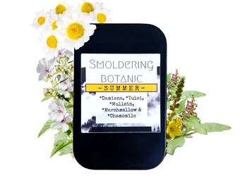 Summer | Smoldering Botanic Blends | 12 count | Featuring Damiana, Mullein & Chamomile!