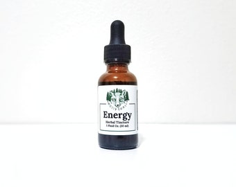 Energy Tincture | Adaptogen herbal blend made with Organic ingredients | Featuring Rhodiola, Eleuthero & Ginkgo