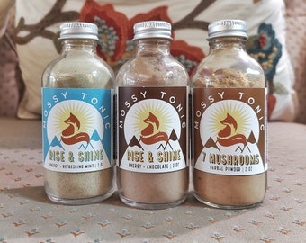 Coffee Alternatives | Rise & Shine Herbal Blends featuring Medicinal Mushrooms | Adaptogen Blends
