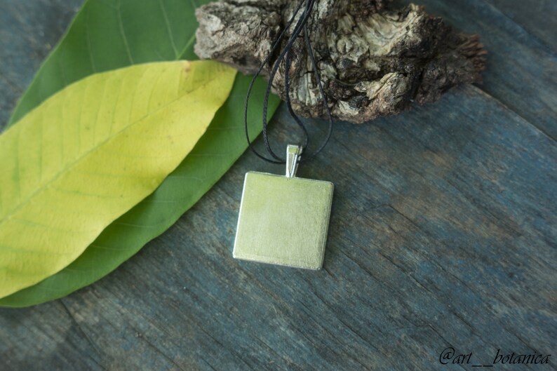 Four Leaf Clover necklace Botanical pendant Real clover pendant Clover jewelry