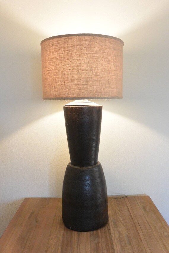 dark wood floor lamp