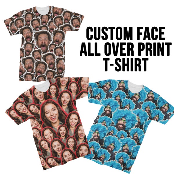 Custom Face All Over Print Photo T-Shirt