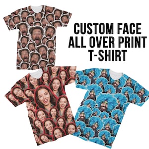 Custom Face All Over Print Photo T-Shirt
