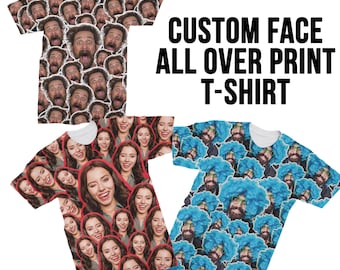 Custom Face All Over Print Photo T-Shirt