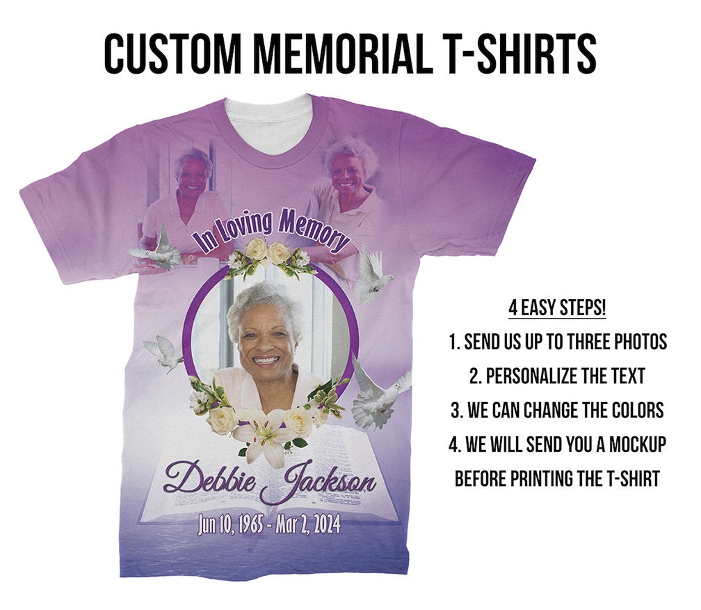 Custom Memorial Rest in Peace T-shirt -  Canada