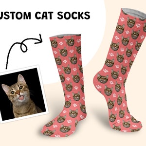 Custom Cat Face Socks