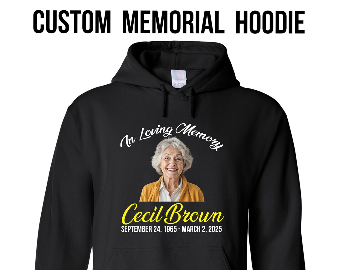 Custom Memorial Hoodie Rest in Peace Sweatshirt Funeral Personalized - Etsy