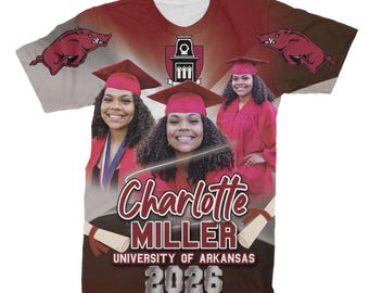 Personalized All Over Print Graduation T-shirt - Etsy