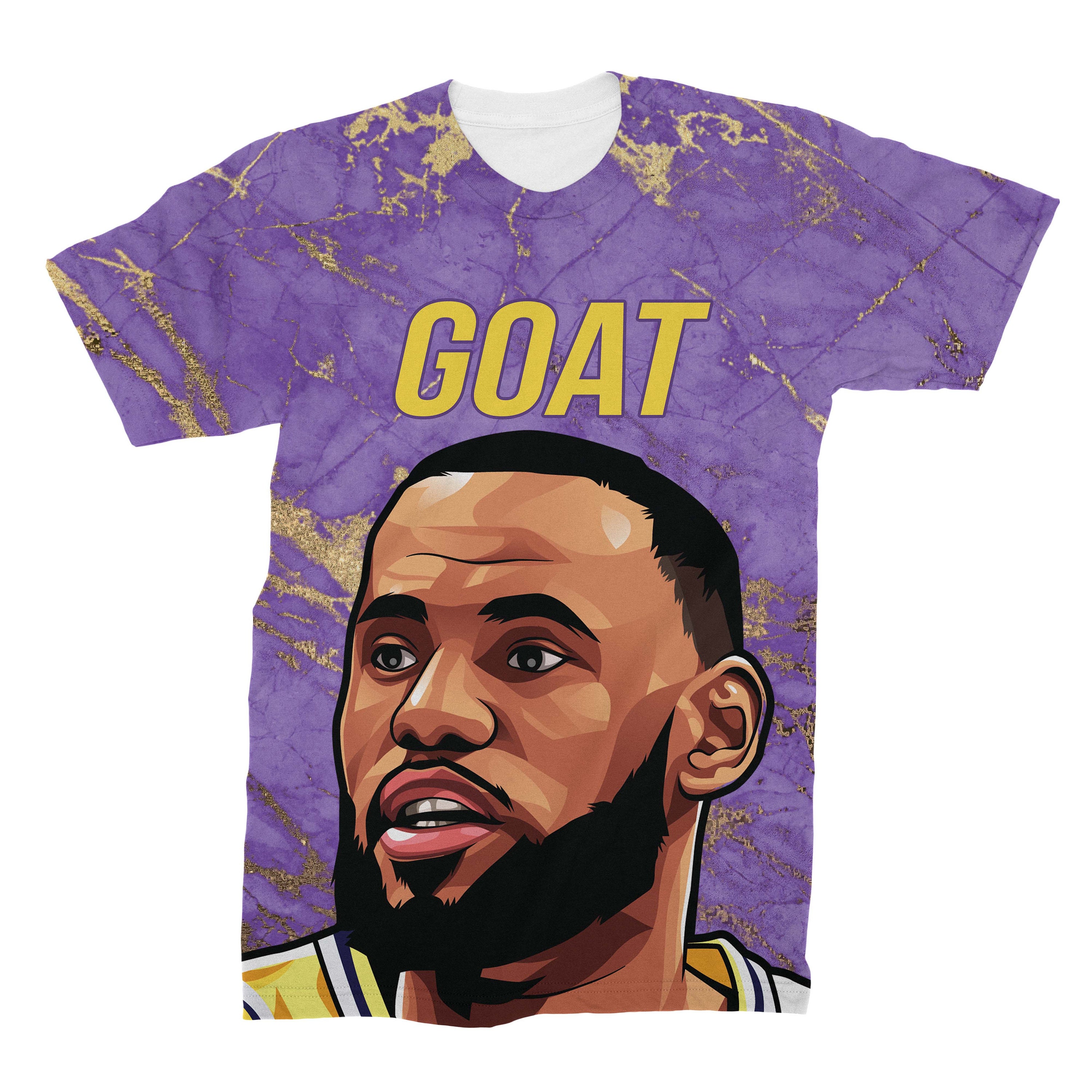 Lebron James GOAT All Over Print T-Shirt | Etsy