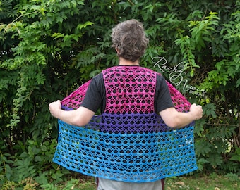 Wear It With Pride Top, crochet pattern, crochet top pattern, sleeveless top, pride top, pattern for crochet top, size inclusie crochet top
