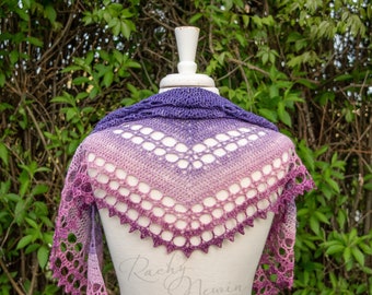 Happiness Shawl, crochet shawl pattern, crochet pattern, shawl pattern, written pattern, lace pattern, crochet lace, triangle shawl, crochet