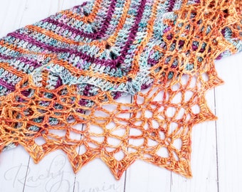 Heart on Fire Shawl, crochet shawl pattern, crochet pattern, shawl pattern, crochet shawl, textured crocheted shawl, lace crochet pattern