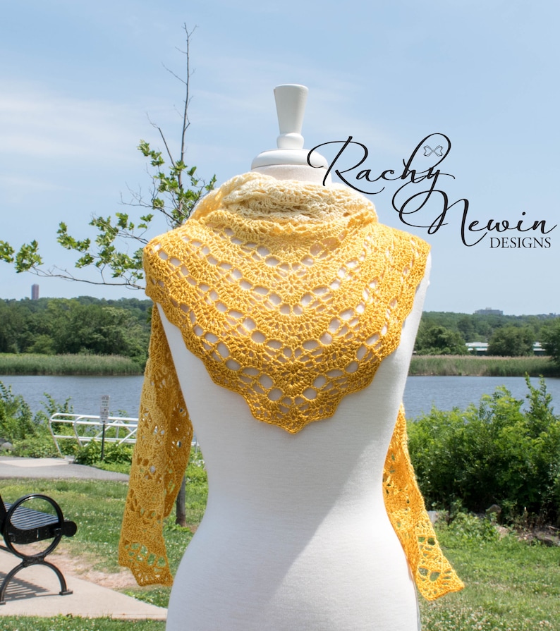 Sugar Plum Shawl, crochet shawl pattern, crochet pattern, shawl pattern, written pattern, charted pattern, charted crochet, triangle shawl imagen 10