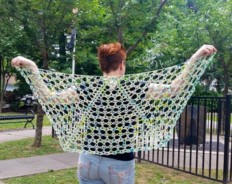 Semicolon Shawl, crochet shawl pattern, crochet pattern, shawl pattern, lacy shawl pattern, crochet shawl, pattern for lace crochet shawl
