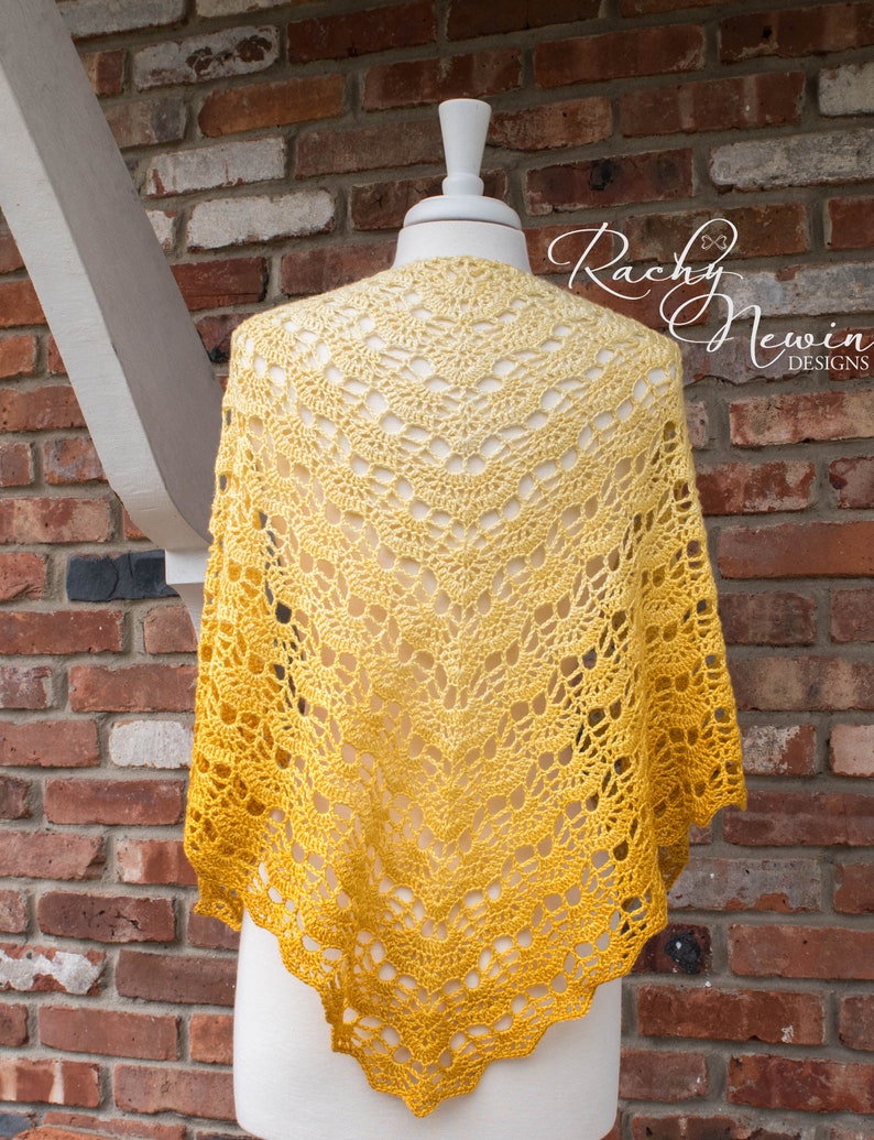 Sugar Plum Shawl, crochet shawl pattern, crochet pattern, shawl pattern, written pattern, charted pattern, charted crochet, triangle shawl imagen 6