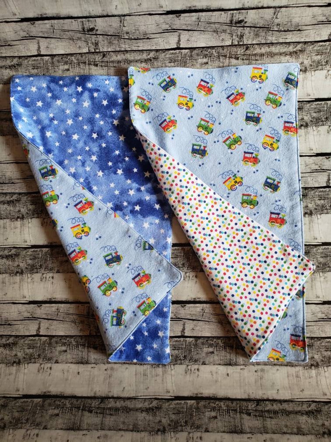 Burp Cloths Set of 2 Etsy