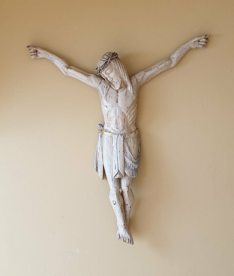 Large Carved Oak Wood Jesus Christ, Antique Gothic Rood (84cm) - Etsy