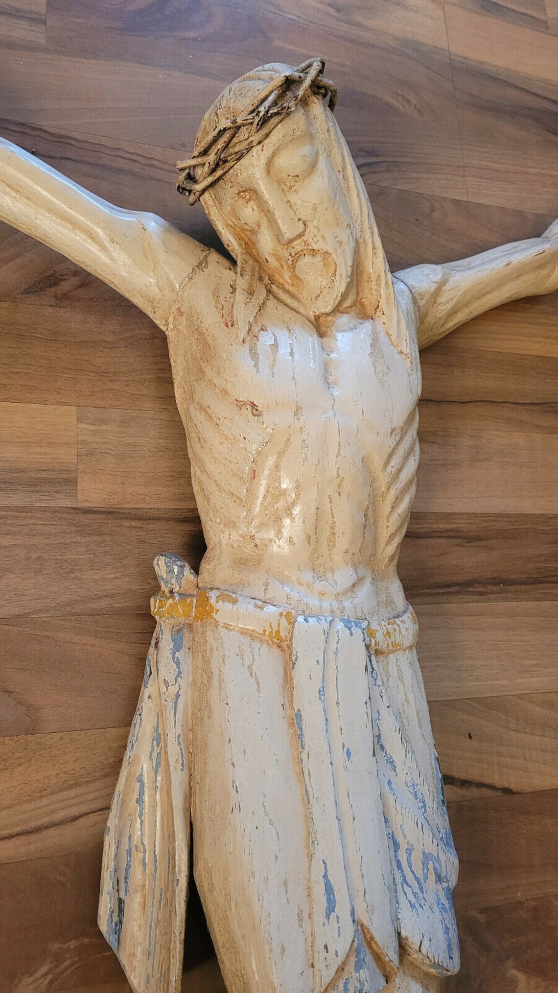 Large Carved Oak Wood Jesus Christ, Antique Gothic Rood (84cm) - Etsy
