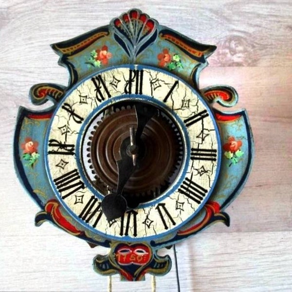 Rare horloge squelette antique en bois noble, grande géante très décorative. Pièce  collection et musée unique. Art et Antiquités Xarreque.