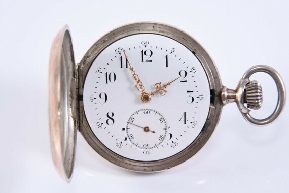 Magnificent pocket WATCH ZENITH SILVER sabonette … - image 10