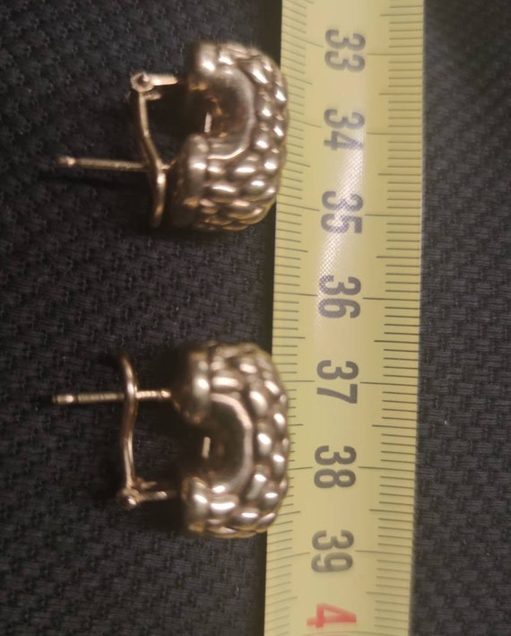 Magnificent, and antique solid gold earrings 1a l… - image 2