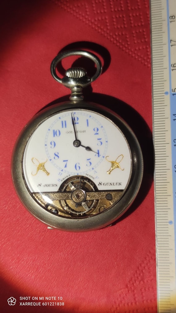 Antique pocket watch. HEBDOMAS ORATOR, luxury Rare