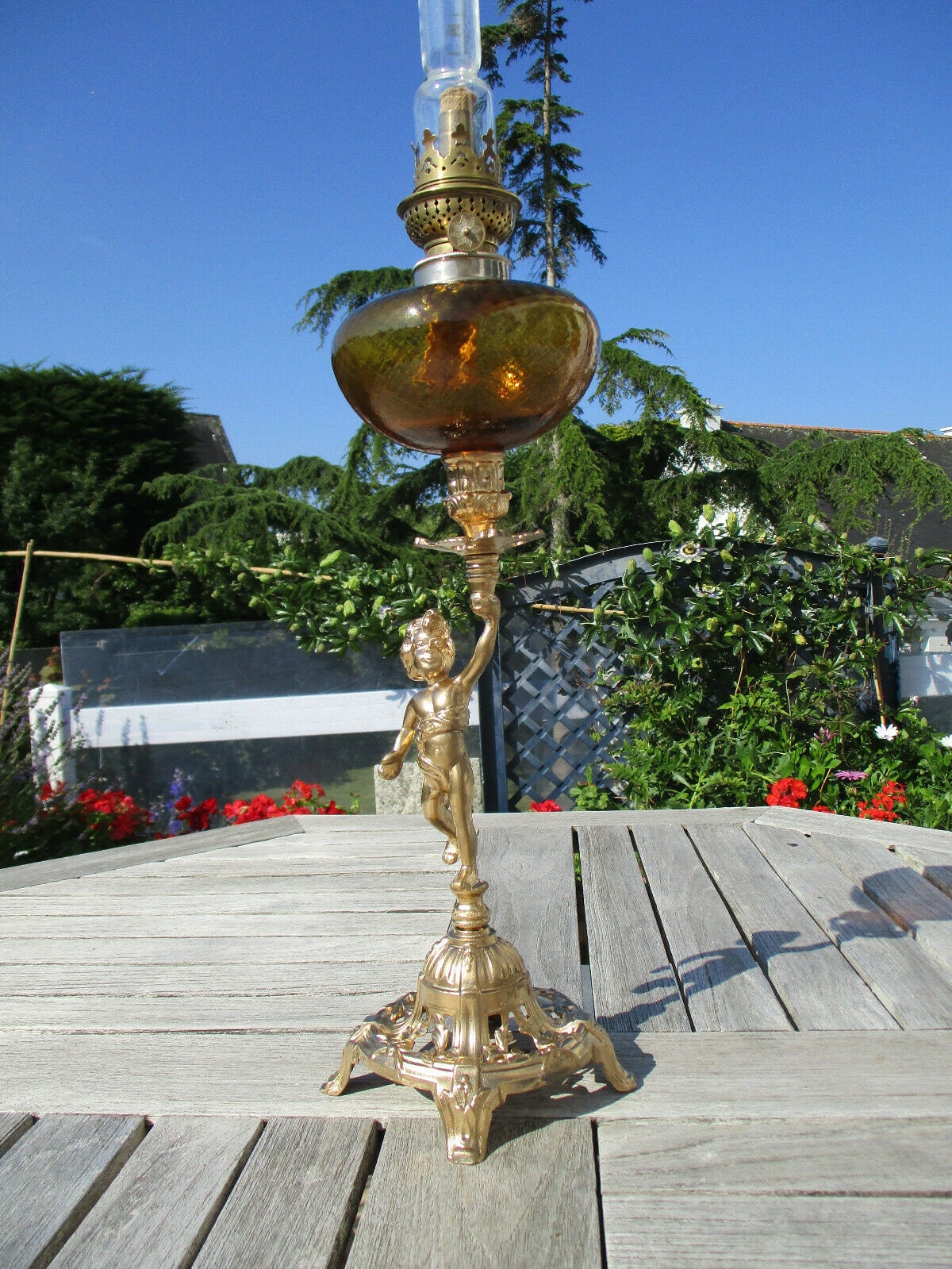 Victorian brass oil lamp Etsy Nederland