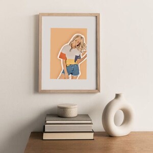 Happy Girl Digital Art Print! - Cute Happy Smiling Girl Art Print - Digital Illustration