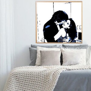 Custom Art using YOUR PHOTOS - Pop Art - Cartoon Art - digital print - Art Style #2 available for handpainted canvas (other listing)