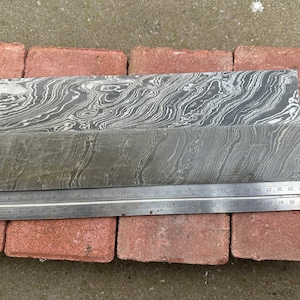 DAMASCUS BILLET 300mmX50mmX5mm