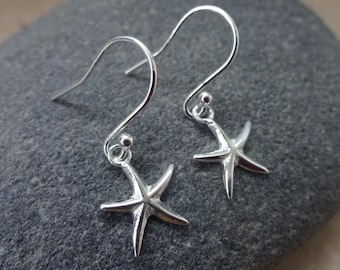 Boucles d'oreilles pendantes étoile de mer en argent sterling : bijoux Sea Life