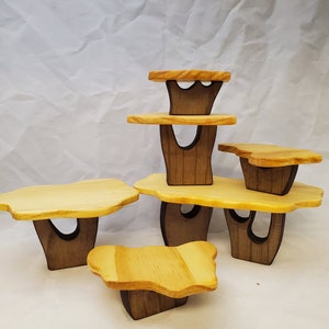 Tree Building Blocks Montessori inspired Wooden Toy, Toddler Blocks, Preschool Blocks image 5