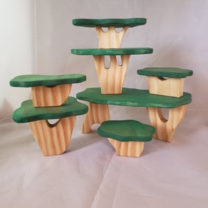 Tree Building Blocks Montessori inspired Wooden Toy, Toddler Blocks, Preschool Blocks image 6