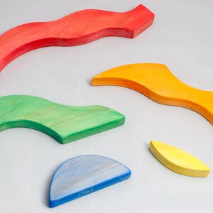 Rainbow Stacker Puzzle - Montessori and Waldorf Inspired - Etsy