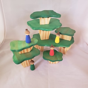 Tree Building Blocks Montessori inspired Wooden Toy, Toddler Blocks, Preschool Blocks image 7