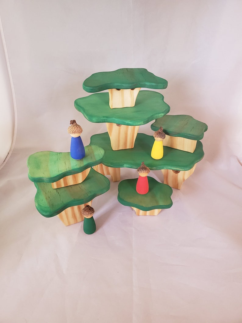 Tree Building Blocks Montessori inspired Wooden Toy, Toddler Blocks, Preschool Blocks image 7