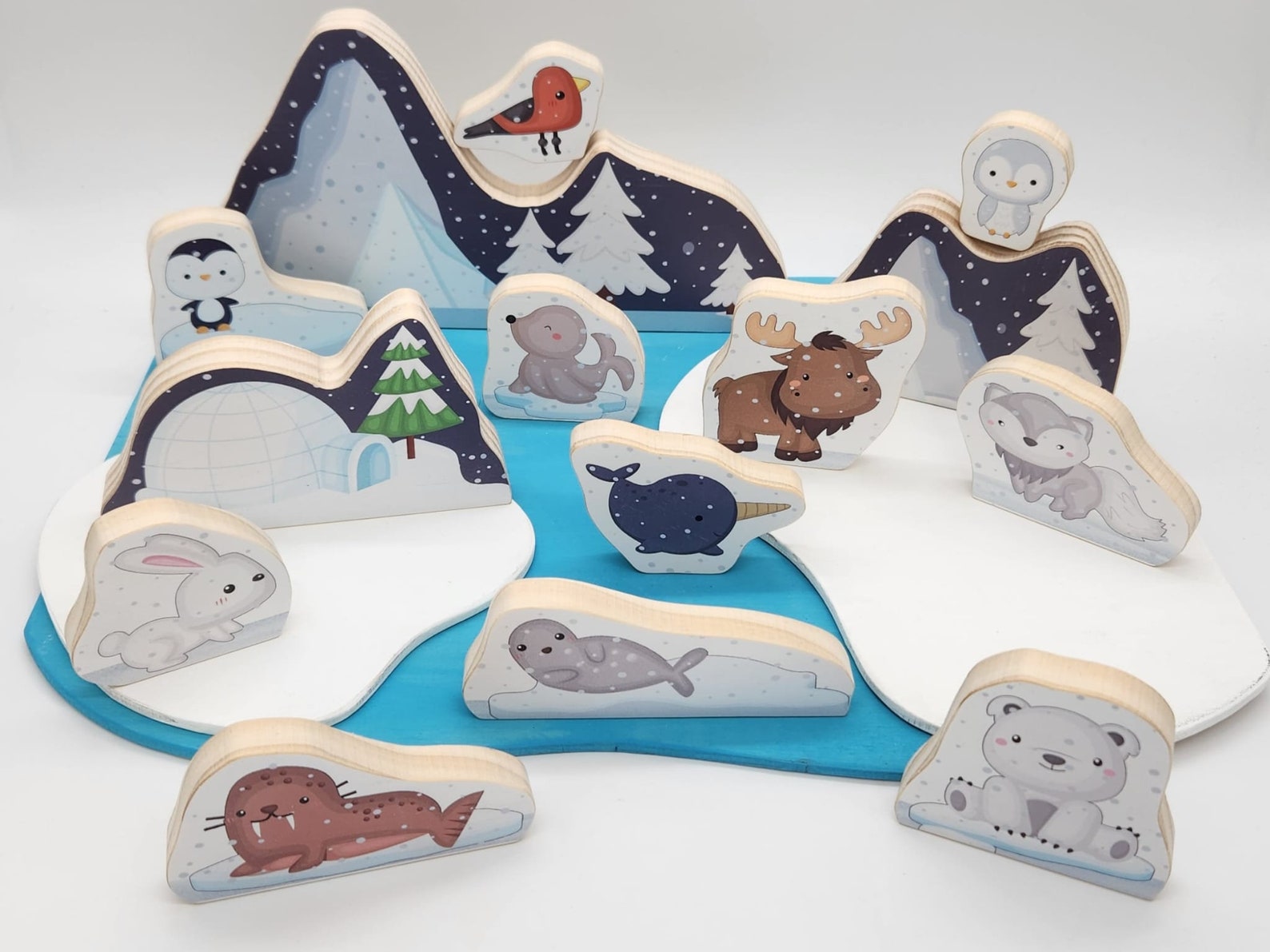 Arctic Animal Story Blocks Playscape Storytelling Sensory Blocks All ...