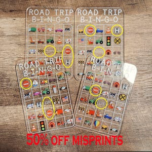 50% OFF MISPRINT - BINGO / Travel Games / Games on the Go / Busy Activities / Classic Games / Acrylic Game / Road Trip Edition / Family