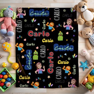Ms Rachel Personalized Name Blanket / Toddler Blanket / Custom Name / Ms Rachel Toy / Preschool Name Blanket / Personalized Blanket