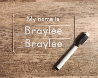 Name Tracing Board / Dry Erase Letter Tracing / Tracing Board / Letter Practice / Learning Board / Educational / Homeschool Materials