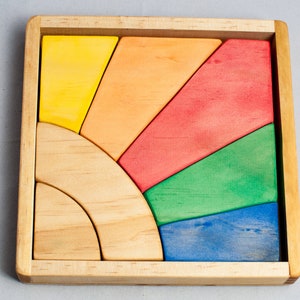 Sunray Wooden Puzzle Rainbow with Tray