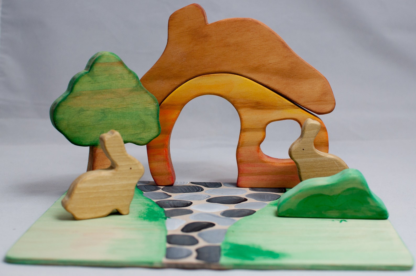 Wooden Bunnyland Playset