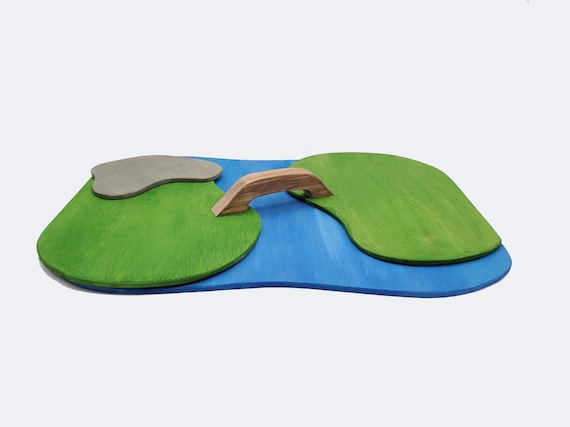 Wood Play Mat for Small World Playscapes Great small world toys for boys and girls. Pretend Play Montessori and Waldorf Inspired