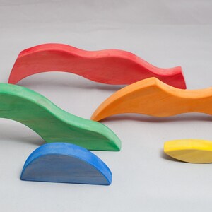 Rainbow Stacker Puzzle - Montessori and Waldorf Inspired - Etsy
