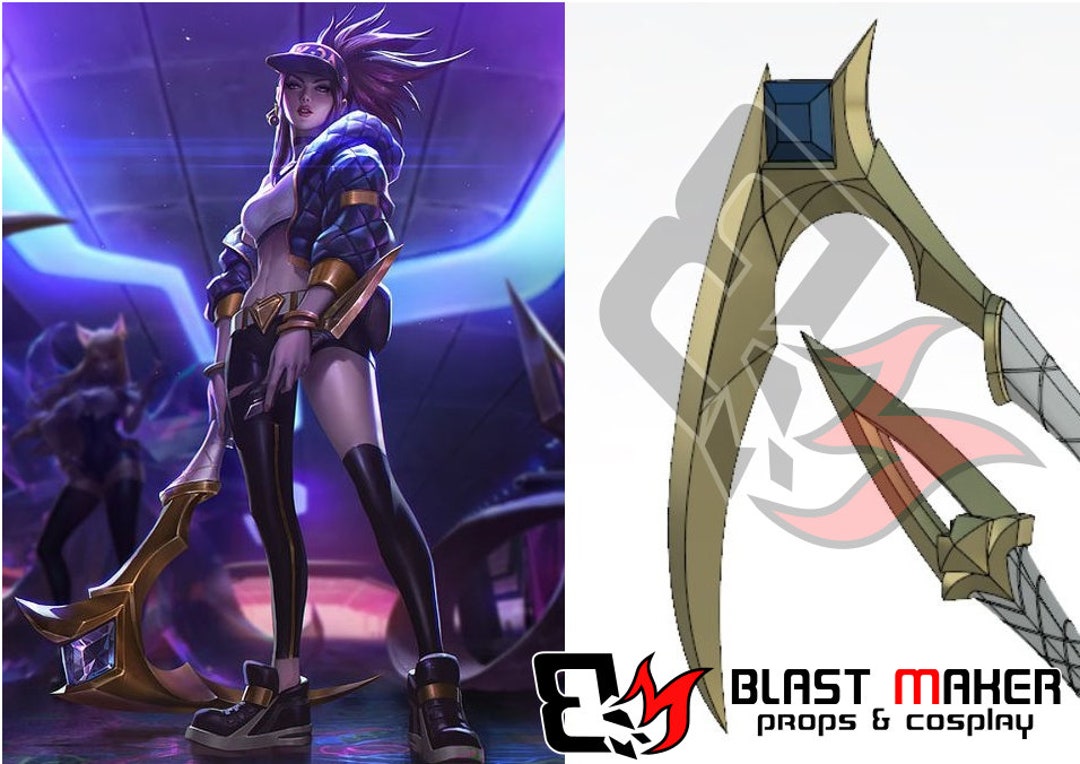 Akali Kunai and Kama KDA league of Legends 3D MODEL