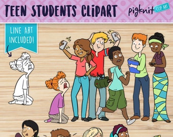clipart do my homework Teenager kids classroom printable digital clipart png set for instant download construction scrapbooking art or high school teacher use