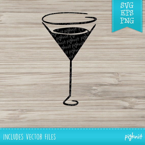 een vergoeding materiaal Migratie Martini Cocktail Glass SVG Digital Files Bar Decor for a - Etsy