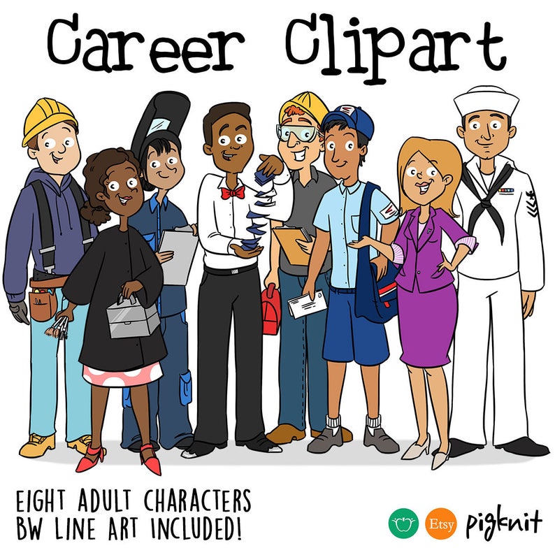 Adult Career Jobs Printable Digital Clipart Png Set for Etsy Australia