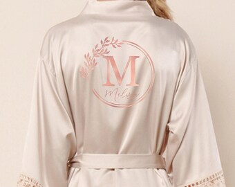 Pink Satin Robe | Etsy