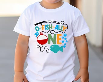 O-FISH-ALLY ONE 1st Birthday Boy Shirt, Fishing Themed Mom Dad Matching Family Shirts, Fishing First Birthday Shirt, Personalized